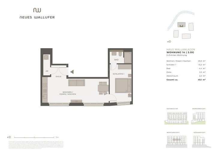 Affascinante appartamento di 2 locali sul Neue Wallufer a Lubecca – Foto 3