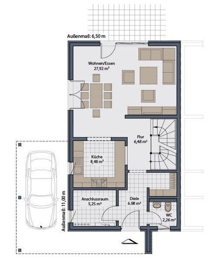 Sorgfalt in jedem Detail - Wir gestalten gemeinsam Ihr Traumhaus – Grundriss Erdgeschoss