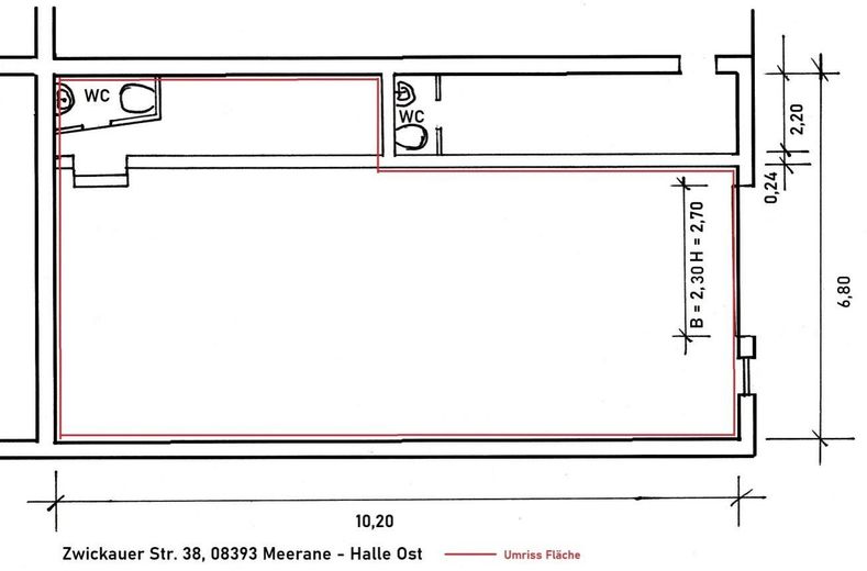 Ehem. Autohaus - Kleinteilig aufgeteilt - Kapitalanlage od. Selbstnutzer – Grundriss Halle Ost