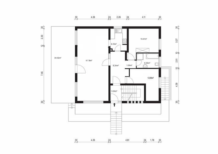 Maison bifamiliale avec jardin mature + 2 garages dans un bon emplacement, sans commission pour l’acheteur – Grundriss Erdgeschoss