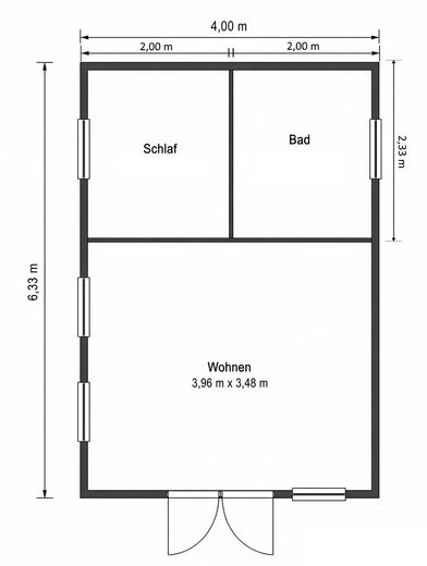 Grundriss Blockhaus 2