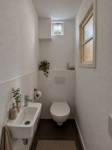 Wohnen über den Dächern Schwachhausens – 2 Zimmer, Dachterrasse und Grünblick – Gäste-WC