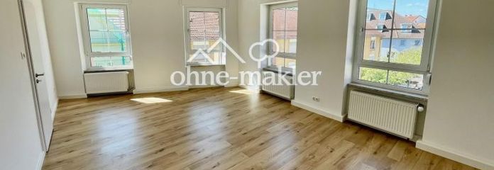 Fraîchement rénové : 4 pièces, cuisine, salle de bains, 116 m² + cave, zone piétonne – hauteur sous plafond de 2,70 m, installations techniques neuves