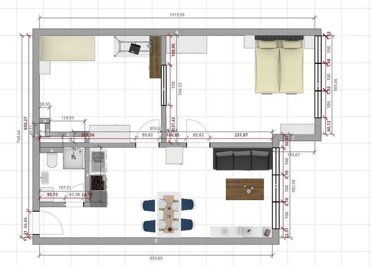 2-комнатная квартира 4 комнаты 81 м² 2,5 комнаты 65 м² городская квартира офис кабинет для практики жильё для рабочих коммерческая недвижимость инвестиция – Grundriss Einheit 1