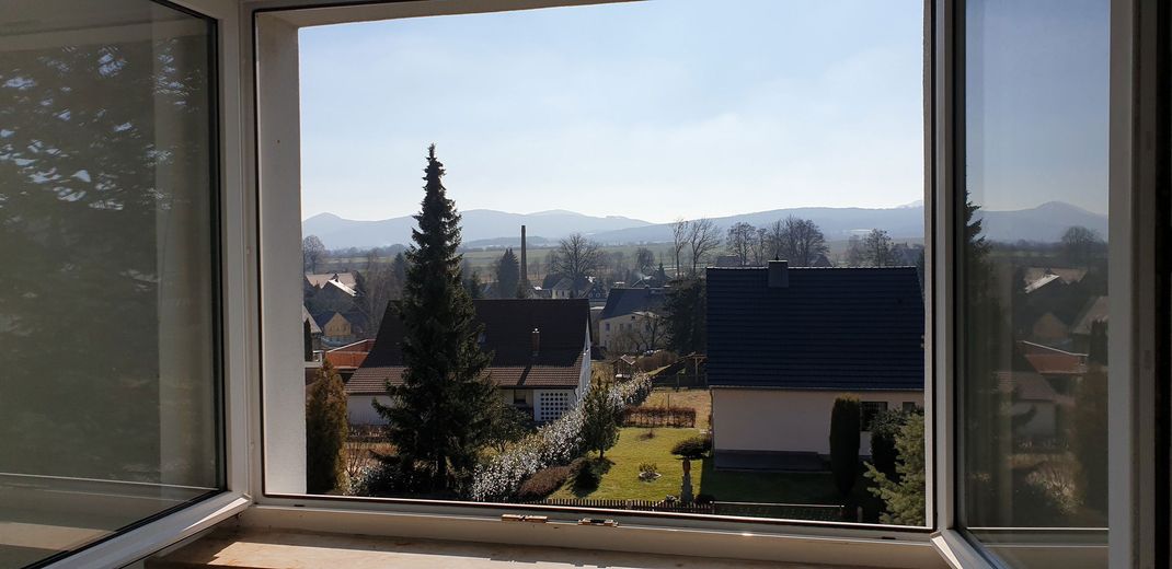 Blick aus der Wohnung