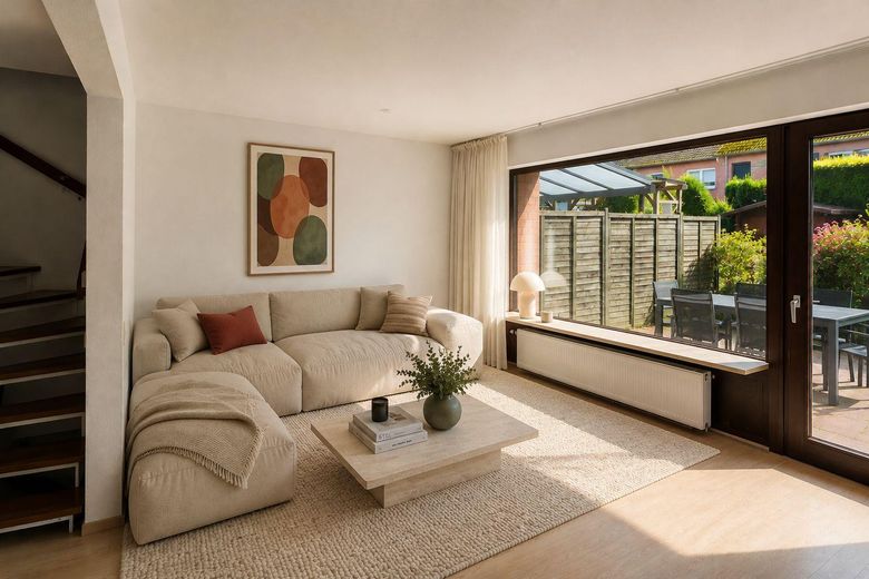 Raumwunder in ruhiger Sackgasse, Reihenhaus, Endreihenhaus – Wohnzimmer-1 (KI)