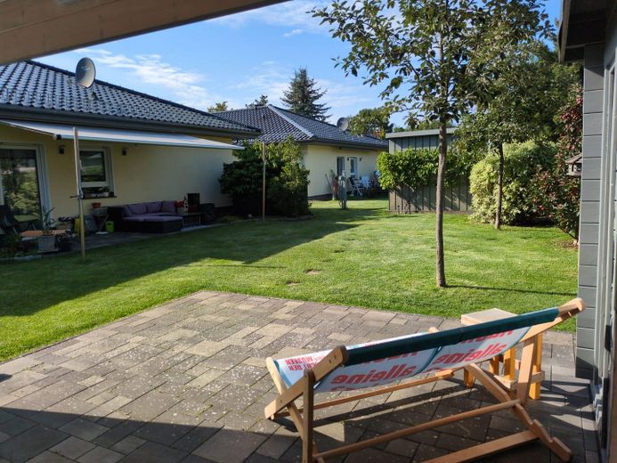 Ausblick vom Begegungsbungalow