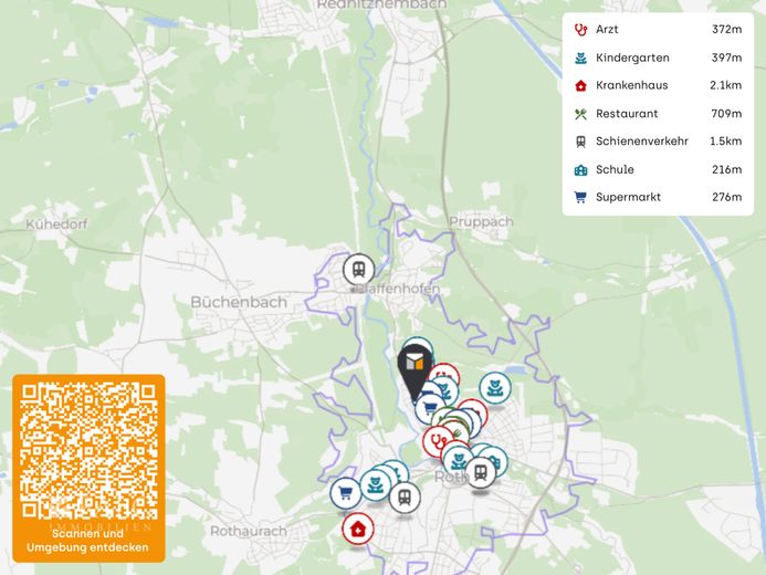 "Individuell fertigstellen &amp; profitieren - helle Wohnung mit Balkon und Tiefgaragenstellplatz" – Immobilienkarte