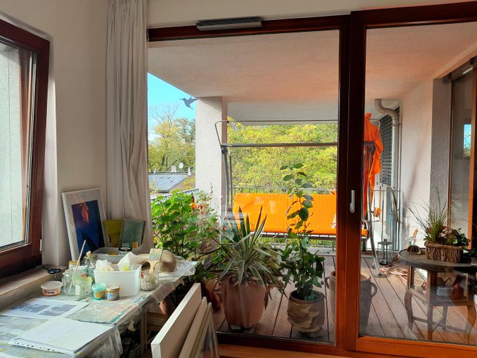 Bürgerpark Pankow'da Yaşam – Arbeitszimmer zur Terrasse