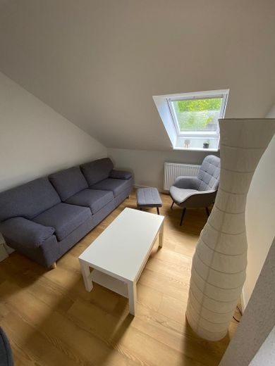 Charmante Dachgeschosswohnung – renoviert & stadtnah – Wohnbereich