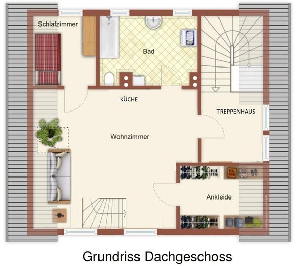 Gemütliche 3 Zimmer Dachgeschosswohnung + Garten (Wismar, Markt, Innenstadt) – Foto 10