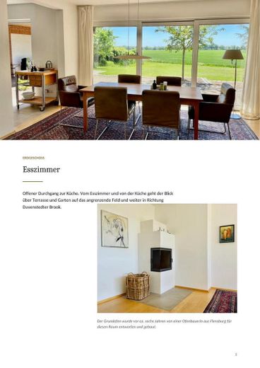 Ein Zuhause mit Charakter – Essbereich mit Grundofen