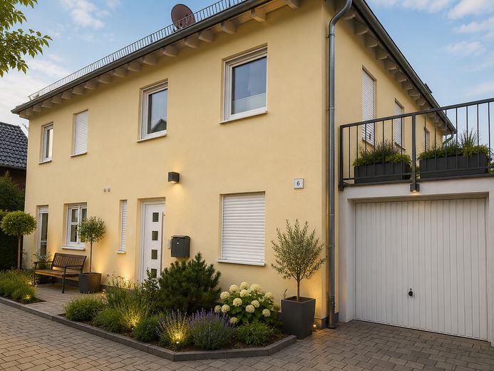 Casa bifamiliare, classe energetica A+, pompa di calore, ottime condizioni, vista aperta a ovest – Ost Ansicht