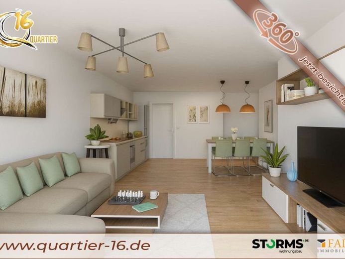 Obergeschosswohnung (WE-7) - 85,69 m² - 2 Zimmer – Foto 1