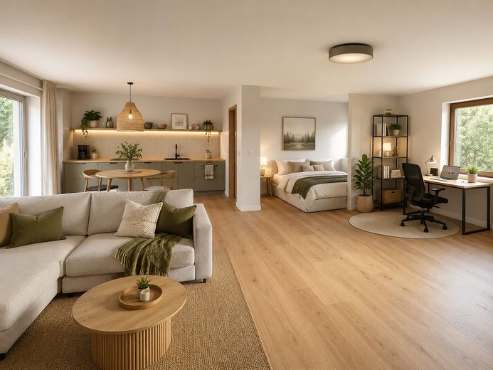 Ehemalige Gärtnerei mit Wohnhaus am Waldrand in Dessau-Kochstedt – Visualisierung