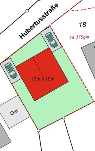 Bauland für EFH in Offenburg – Beispiel Bebauung