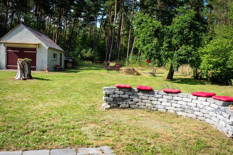 Blick zur Garage