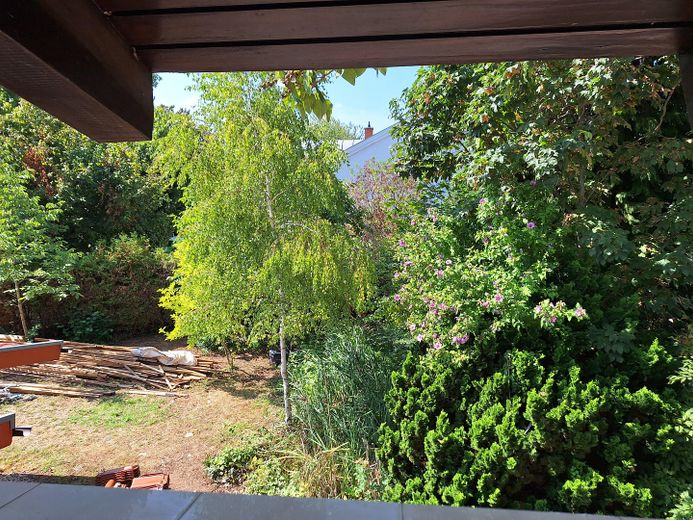 Villa en ubicación privilegiada de Wo-Herrnsheim con gran jardín A + – Blick auf Westgarten aus OG