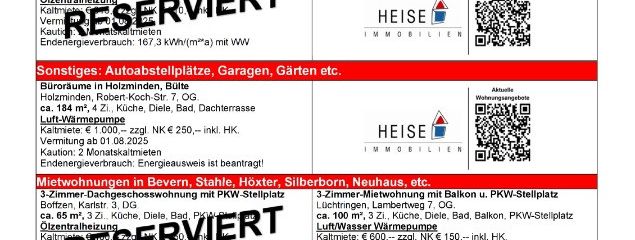 Wohnungsangebote Heise Immobil