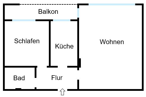 Investimento immobiliare lungimirante - Luminoso appartamento con 2 locali, balcone, ascensore e garage a Siegburg – Grundriss der Wohnung
