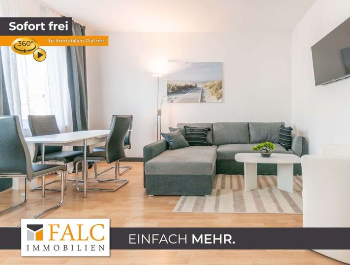 Business-Apartment mit Umsatzsteuerausweis / Kurzzeitvermietung – Wohn &amp; Essbereich