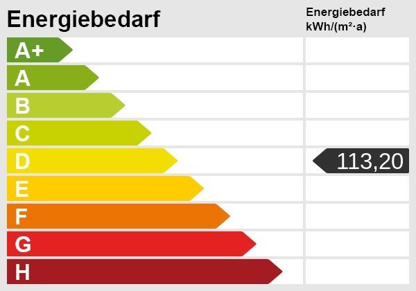 VERMIETETE 3-RAUM WOHNUNG IM 1. OBERGESCHOSS – Energieskala
