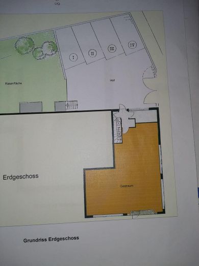 oranger Bereich Grundriss EG