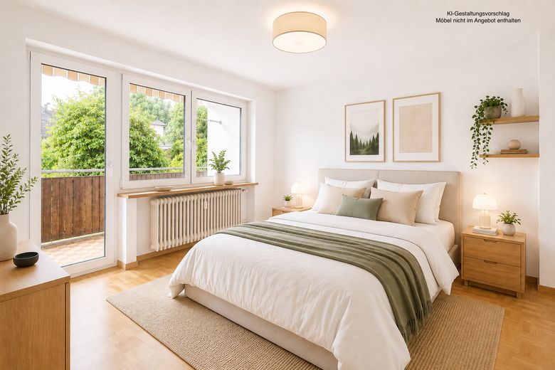 PROVISIONSFREI: Attraktive 3-Zimmer-Wohnung mit Balkon in ruhiger Lage München-Aubing – Gestaltungsvorschlag SZ