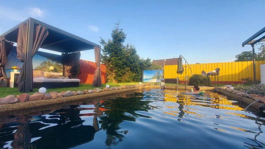Naturparadies nähe Ludwigslust mit Schwimmteich, Koiteich und Werkstatt für Pendler Hamburg - Berlin – Schwimmbereich