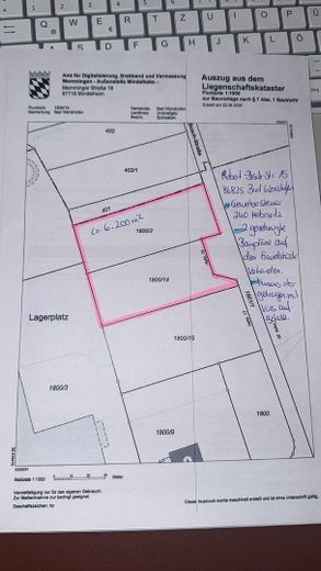 Lageplan vom Gewerbegrundstück