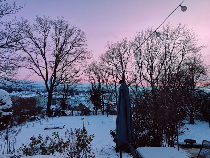 Blick von der unteren Terrasse