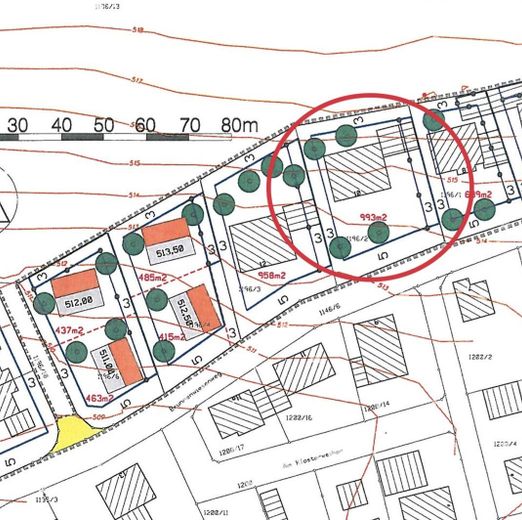 Багатоквартирний будинок, 3 квартири (1 вільна, 2 орендовані), велика земельна ділянка – Bebauungsplan