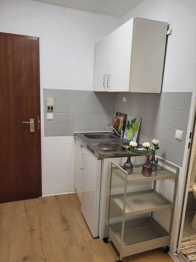 Renoviertes und möbliertes Studentenapartment im Zentrum von Erlangen, provisionsfrei, bezugsfertig – Küchenzeile