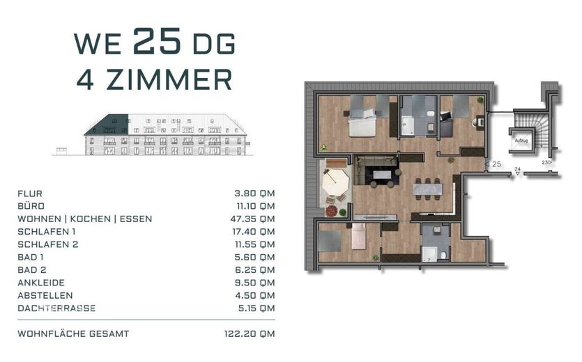 Neues Zuhause, neues Glück: Moderne 4-Zimmer-Wohnung – Grundriss
