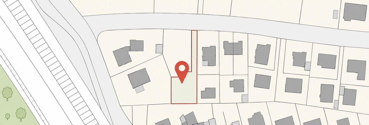 Berlino-Frohnau: raro terreno edificabile esposto a sud-ovest – tranquilla seconda fila, ottimamente collegato – Flurkarte Hammergrundstück
