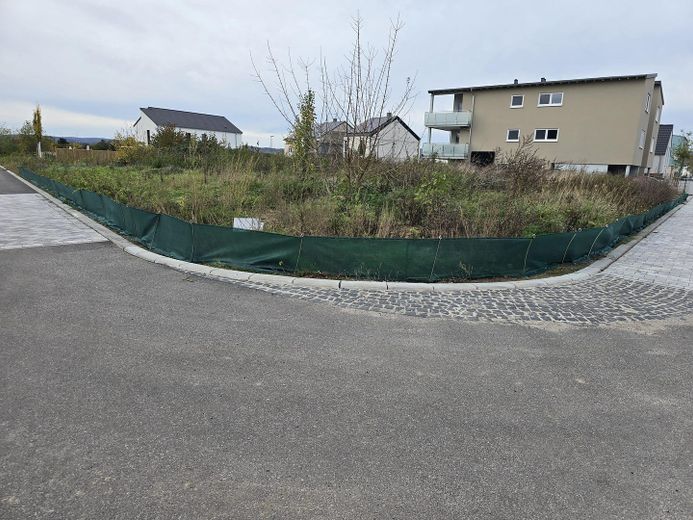 Nur noch 1 Haus verfügbar: KfW-40 QNG-Familienhaus mit Garten in Gau-Algesheim – Ansicht Grundstück