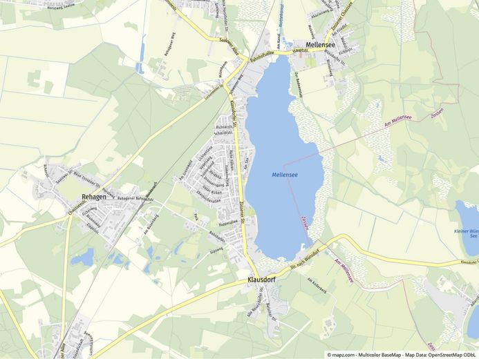 768m² in Klausdorf am Mellensee! Eines der letzten Bauplätze ohne Baumbestand und Seenähe – Kartenausschnitt