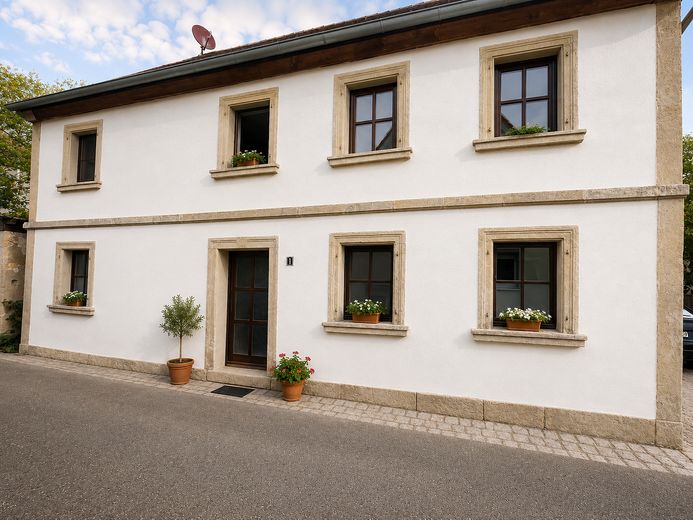 Sandsteinanwesen in Uehlfeld -kernsaniert-nachhaltig-außergewöhnlich. Ein Zuhause mit Geschichte – Straßenansicht