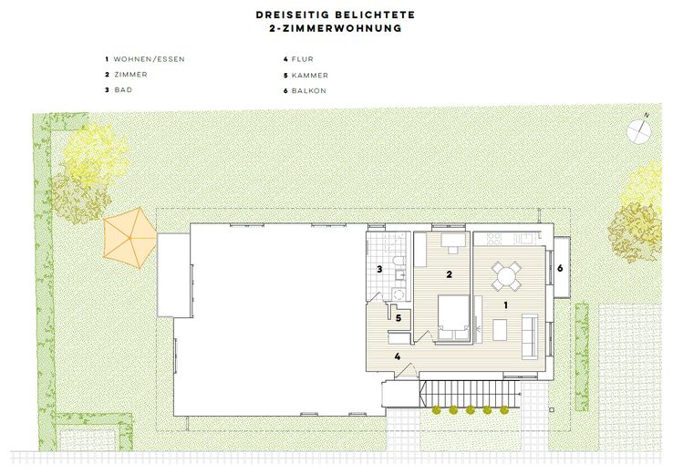Nur noch 2 Einheiten im Projekt: Neubau-Erstbezug mit Balkon & Stellplatz – Grundriss