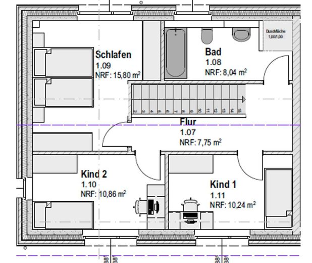 Neubau-Erstbezug: 5 Zimmer Reihenhaus, 110 m², Garten, Terrasse, Wallbox in Neumünster-Gadeland – Reihenendhaus Nummer 59