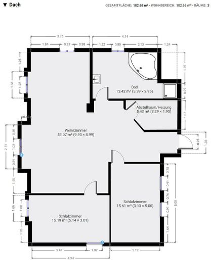 Moderne 92m² Dachwohnung mit Mainblick – sofort bezugsfertig & ruhig gelegen – Foto 24