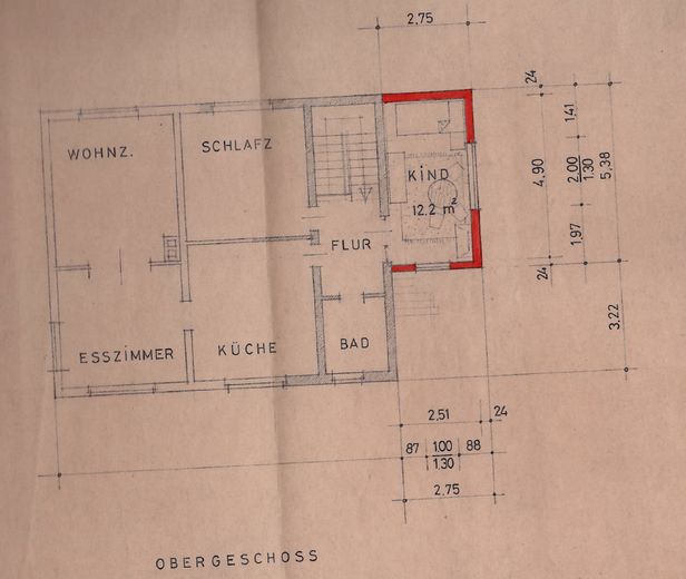 Grundriss Anbau DG