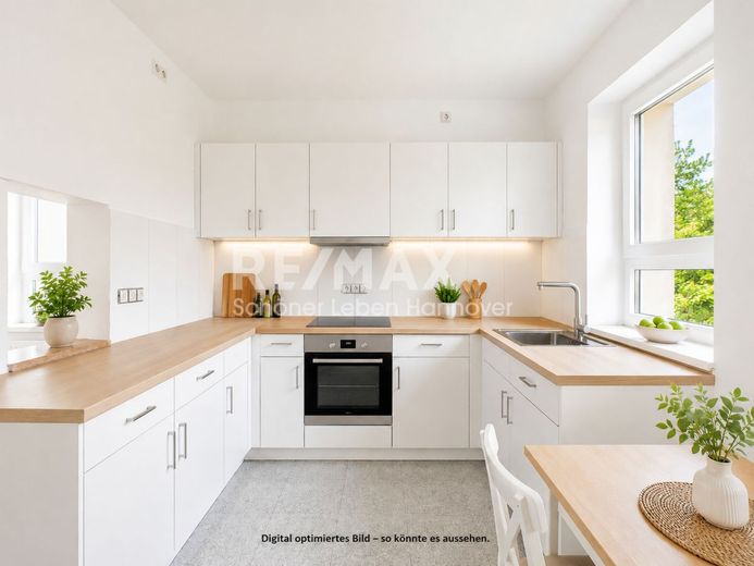 Mehr Platz als erwartet, modernisierte DHH, mit wohnlich ausgebautem Keller mit  eigenem Eingang. – Küche