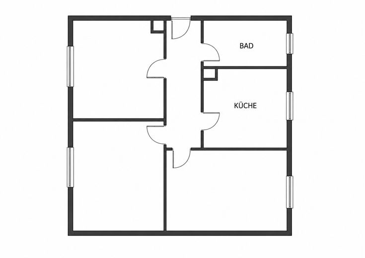 Großzügige 3- Zimmer-Wohnung in Klütz, Kita direkt nebenan – Grundriss