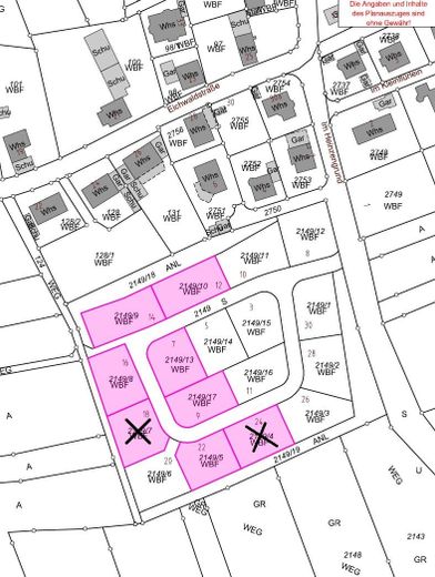 Übersicht Bauplätze