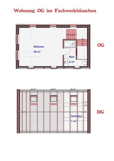 Kleine Galeriewohnung im liebevoll sanierten Fachwerkhaus – eigener Wohnbereich