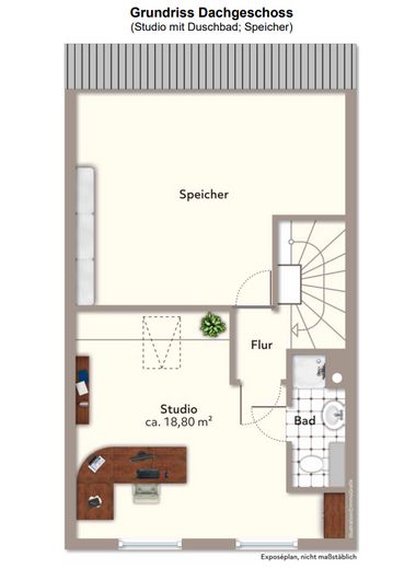 Münih yakınlarında Zorneding’de bakımlı sıra ortası ev – Studio