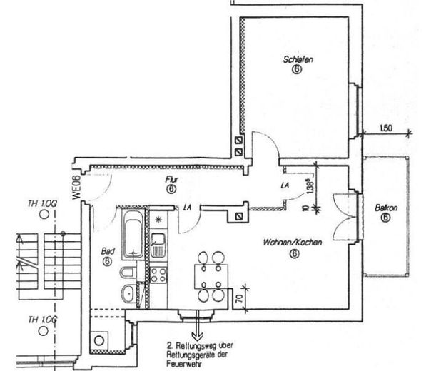 Großzügige 2-Zimmer mit Laminat, Balkon und Wannenbad in zentraler Lage! – GR