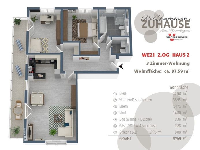 Grundriss Wohnung 21