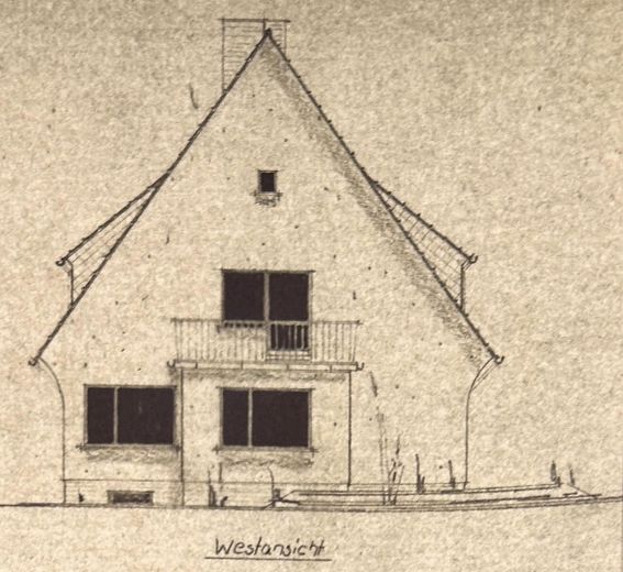 Großzügiges Wohnen in ruhiger Lage mit weitläufigem Garten in Dreye an der Grenze zu Bremen – Westansicht